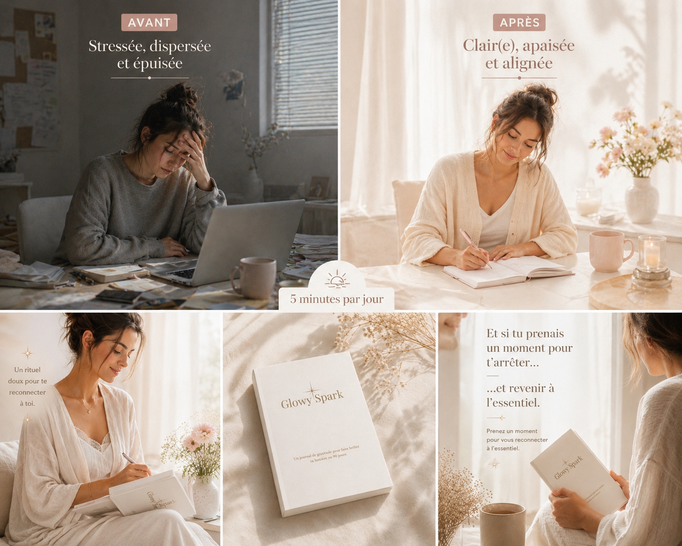 Journal de Gratitude - Retrouve ta lumière en 10 minutes par jour