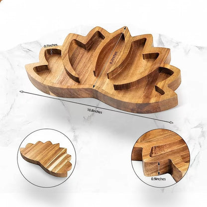 Plateau Lotus en bois