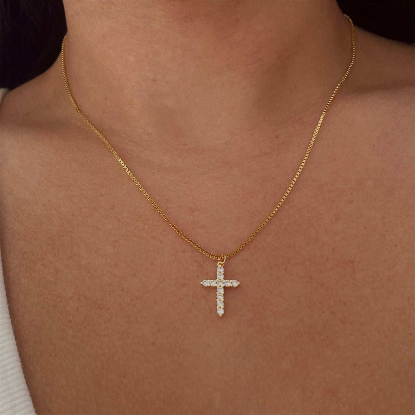 Collier Croix Doré